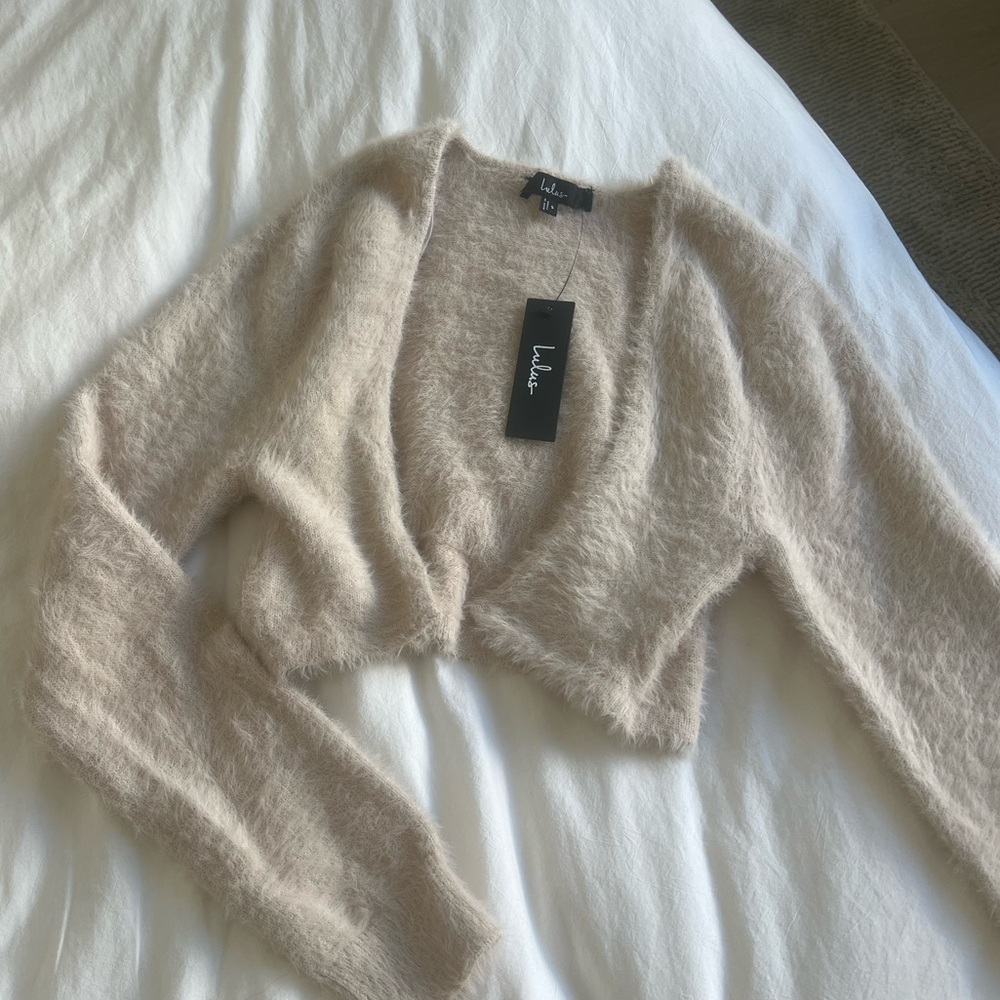 Lulu's Cozy Cream Fuzzy Women's Cardigan